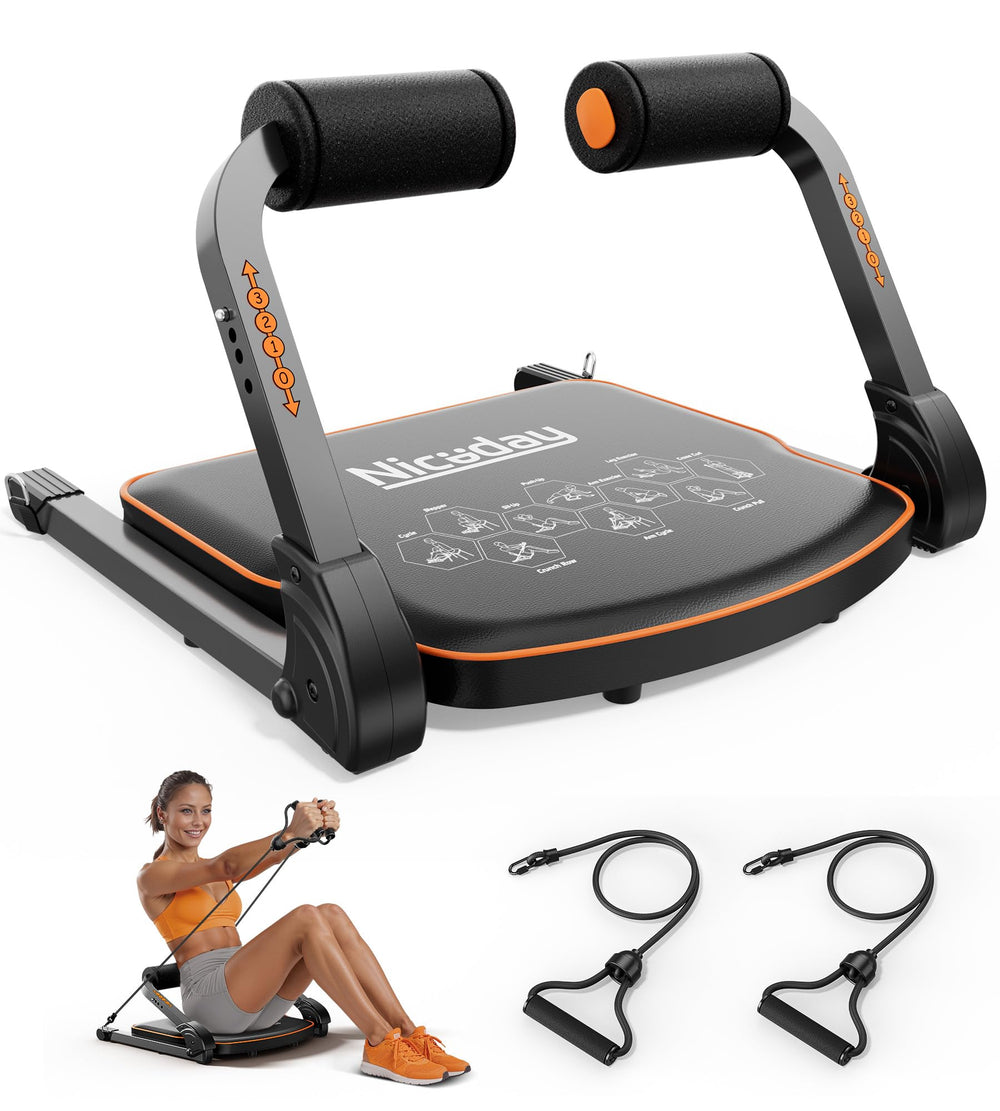 Niceday front view of ab trainer showing compact design and user-friendly layout