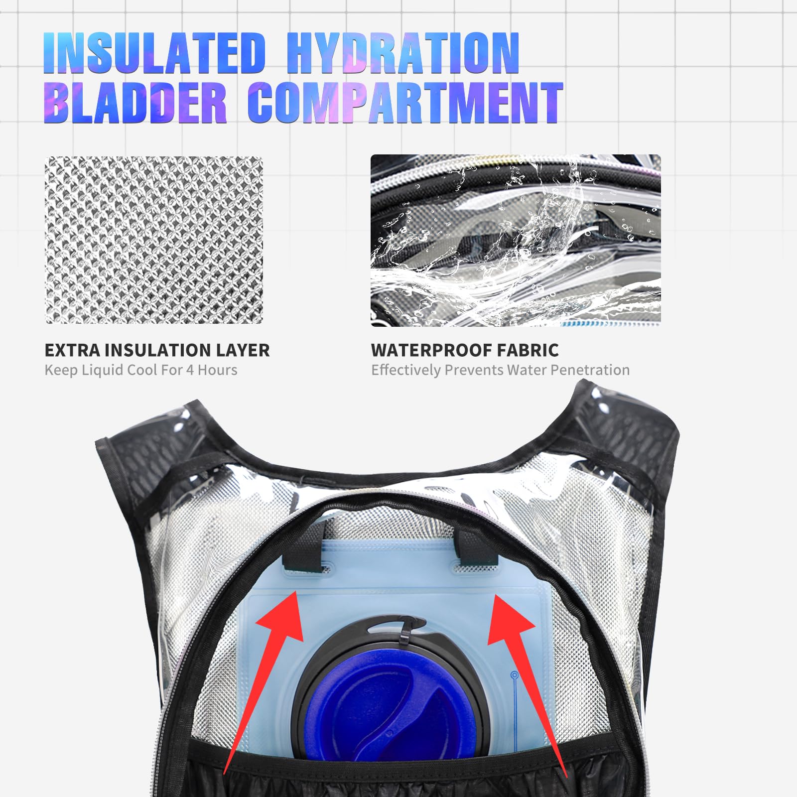 Niggeey hidden rear zip pocket open for secure storage of keys and phone