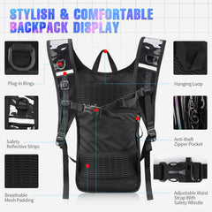 Niggeey shoulder strap showing hose clip for leak-free drinking on the move