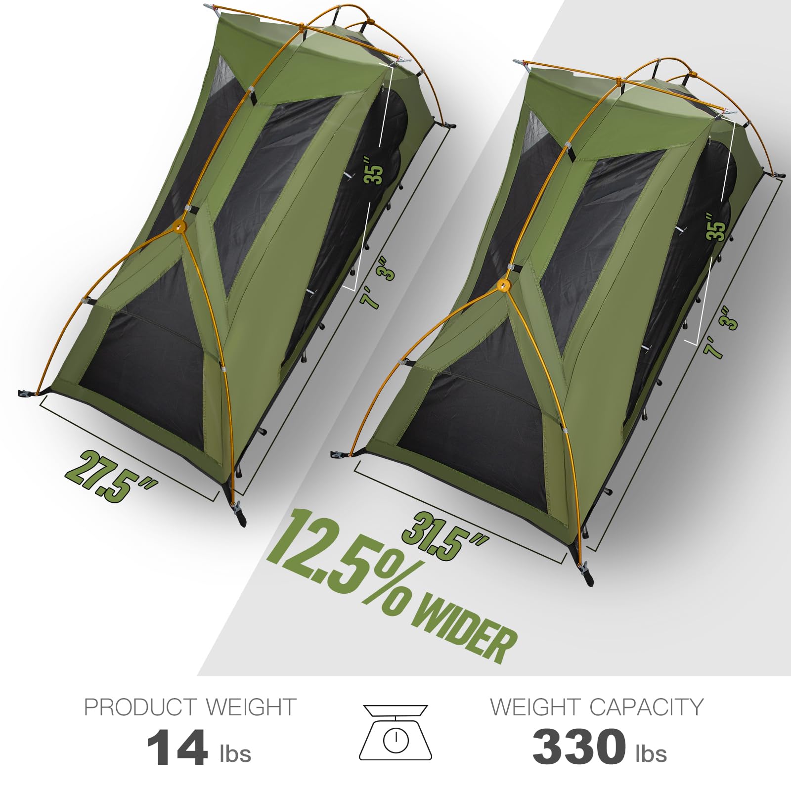 Night Cat interior shot of tent mesh showing breathable mosquito protection benefit