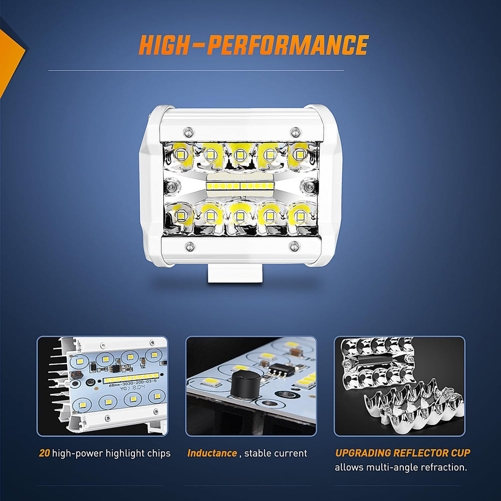 Nilight close-up of LED array and PC lens revealing high light transmittance benefit