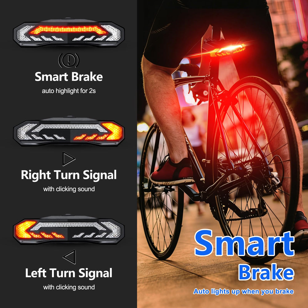NineLeaf brake light illuminated to highlight sudden deceleration and alert riders