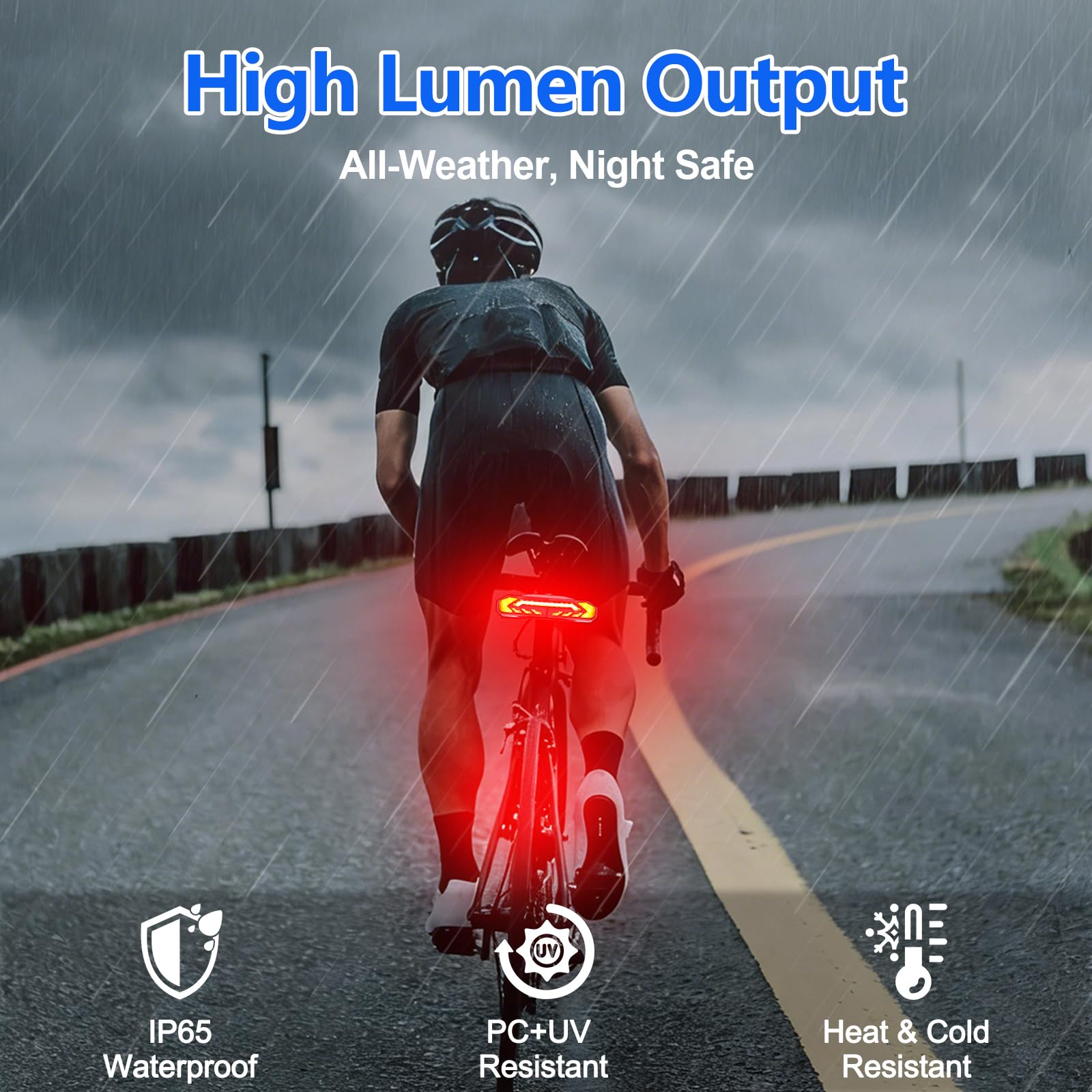 NineLeaf remote controller mounted on handlebars allowing safe hands-free signaling