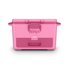 Ninja cooler front closed in strawberry rhubarb, durable protection for adventures