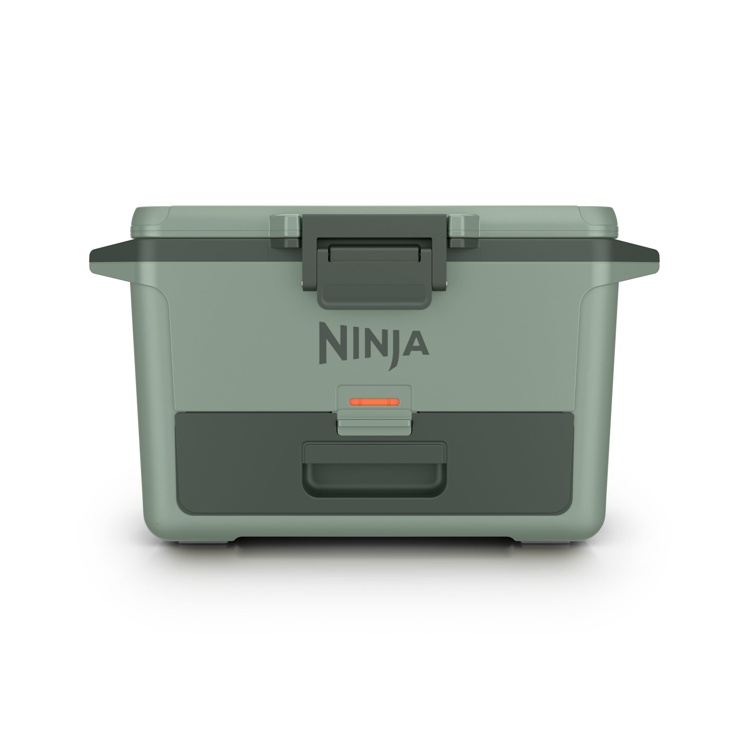 Ninja FrostVault front view showing robust build and Spanish Moss finish benefit rugged travel