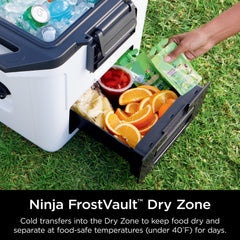 Ninja FrostVault insulation cross-section illustrating thick walls for long ice life