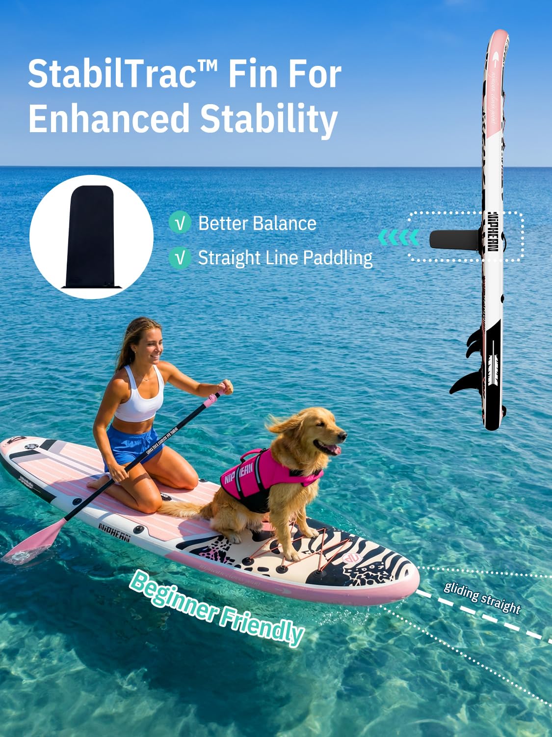 niphean backpack with rolled board inside for portable transport