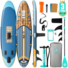 niphean front profile blue wood board showing sleek shape and stability benefits