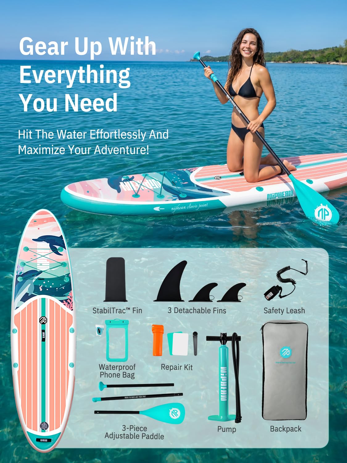 niphean D-ring area with kayak seat attached for added functionality