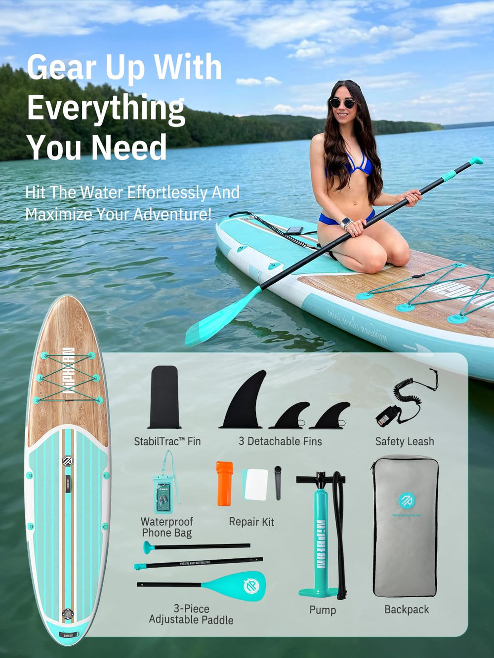 niphean person paddling on lake lifestyle shot showing leisure and balance