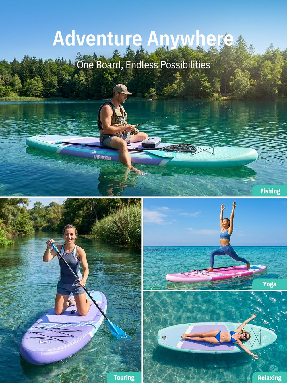niphean size comparison with paddler showing portable 10'6" scale