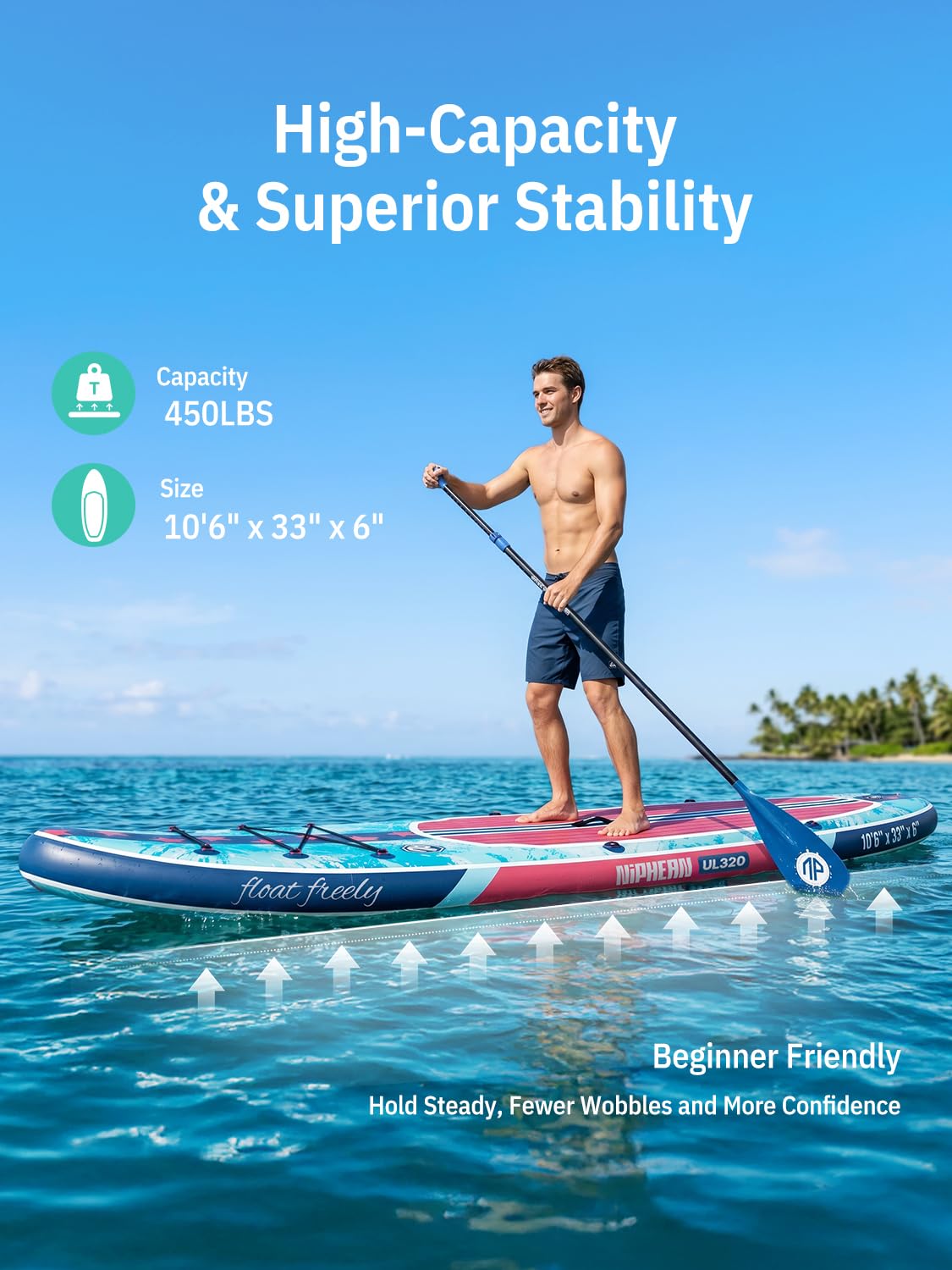 niphean accessories laid out including paddle pump fins leash for quick setup