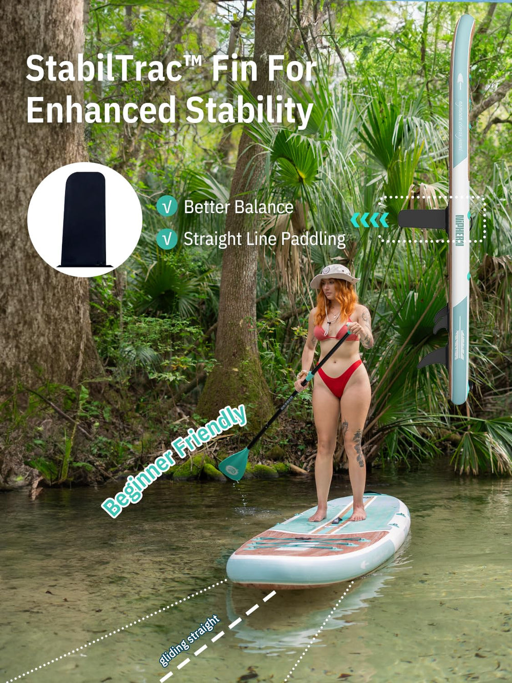 niphean packed SUP rolled in backpack for travel-friendly storage and transport