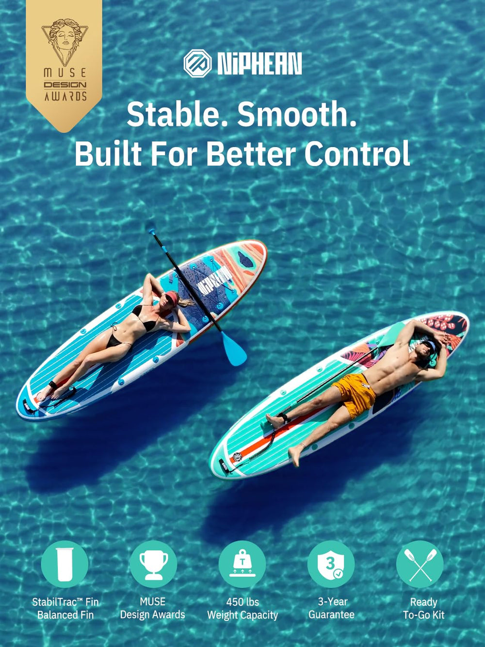 niphean close-up of EVA deck texture for improved grip and rider comfort