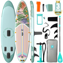 niphean blush pink board front view showing deck and shape for confident paddling