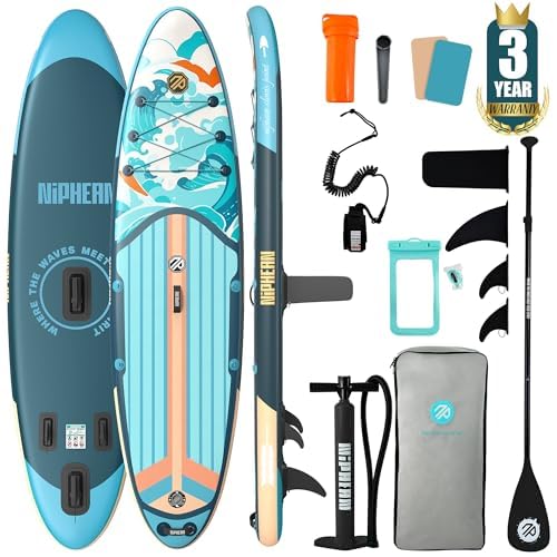 niphean front view sky blue board showing shape and stance benefit stability