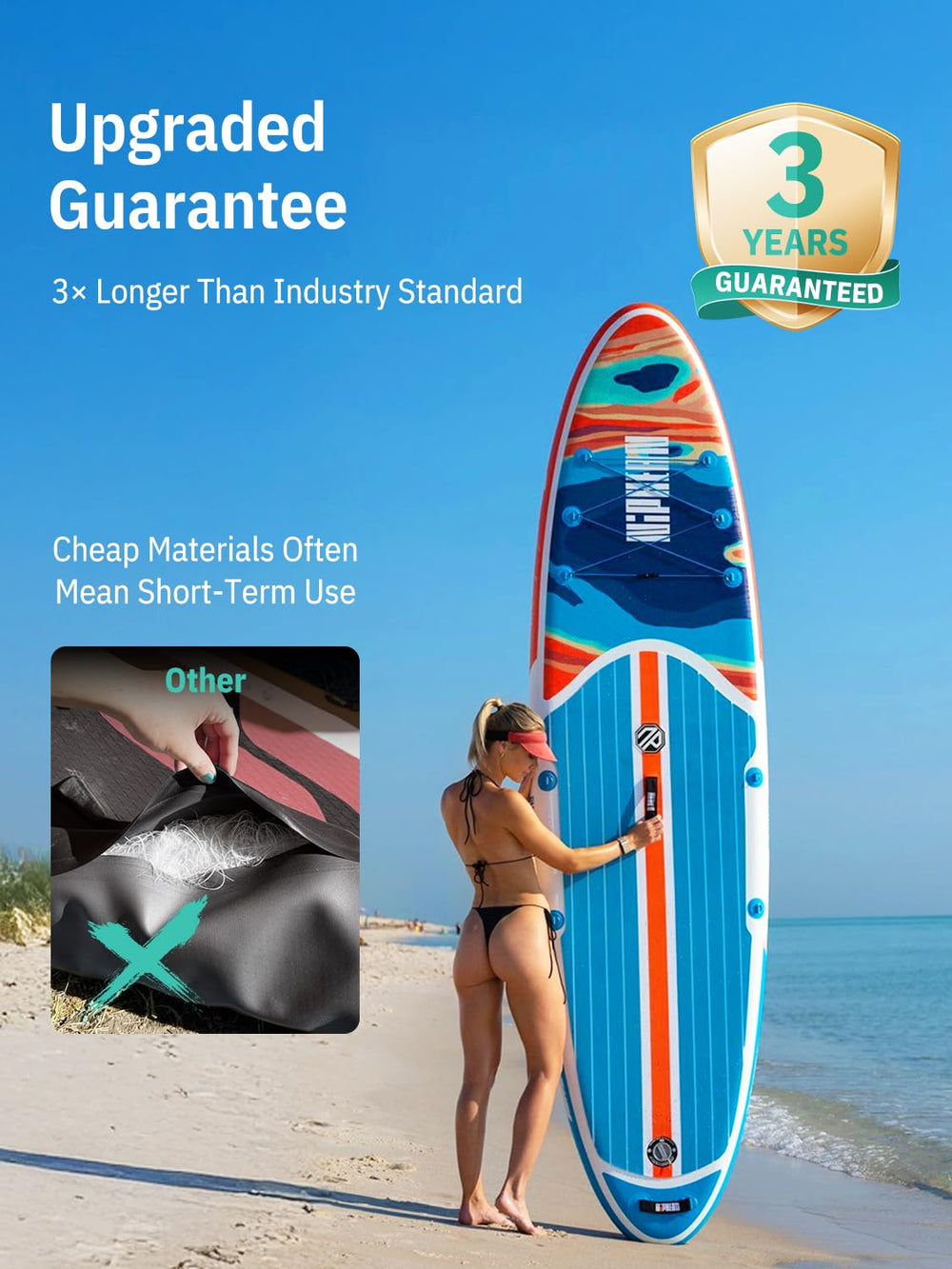 niphean inflated sup on calm lake demonstrating stability and recreational performance