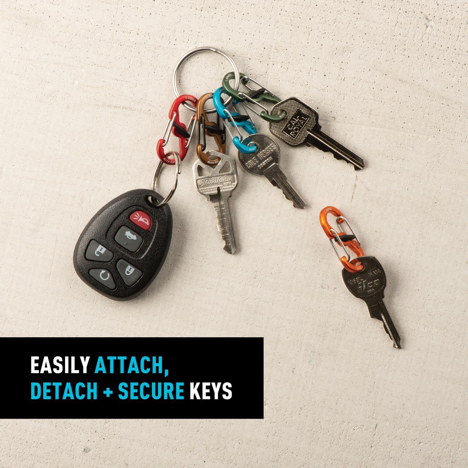 Nite Ize microlock close-up showing twist lock for accidental-opening protection