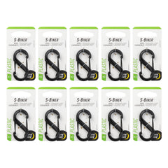 Nite Ize S-Biner front view showing dual-gate shape and compact design for tidy organization
