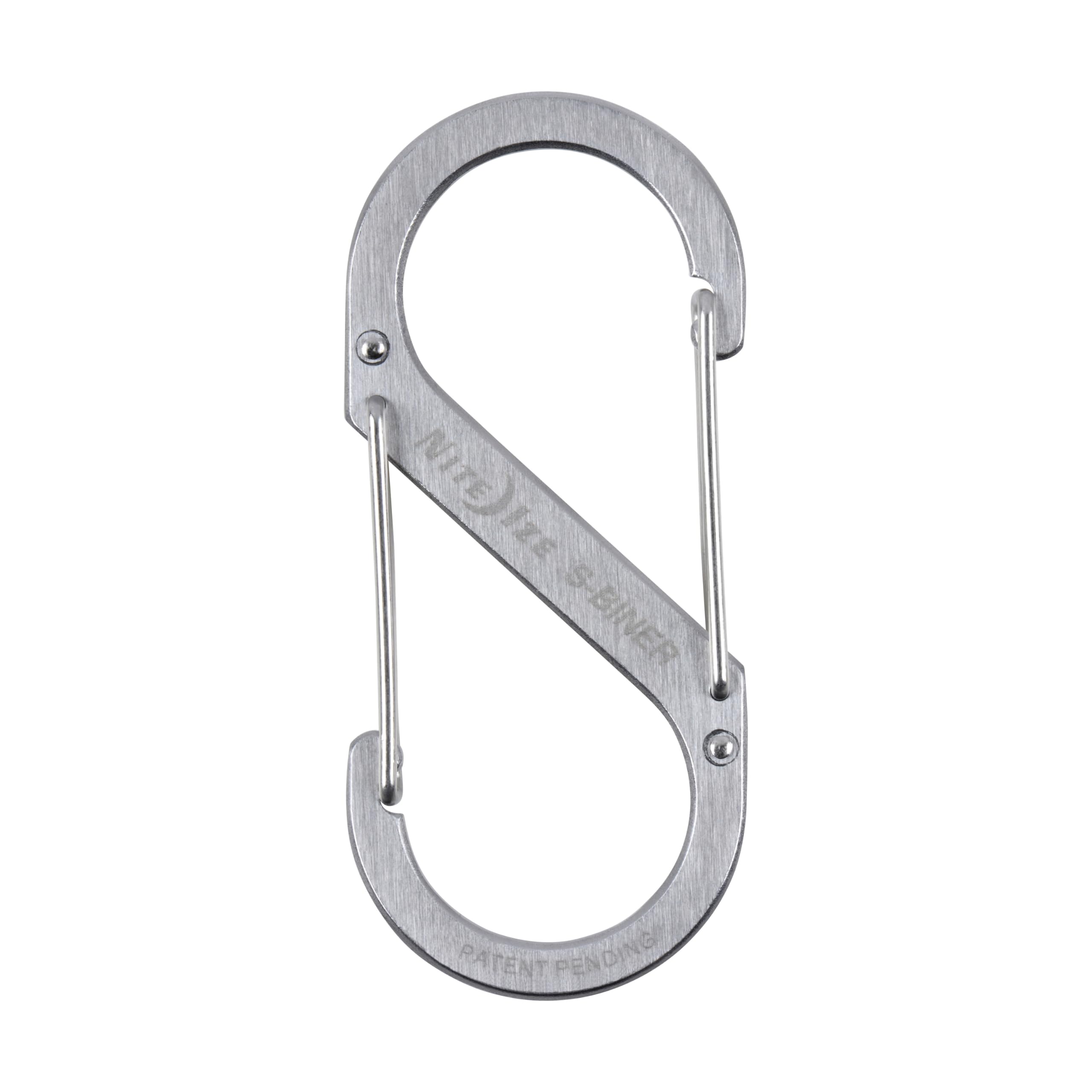 Nite Ize close-up of stainless steel wire gate illustrating secure quick-release action