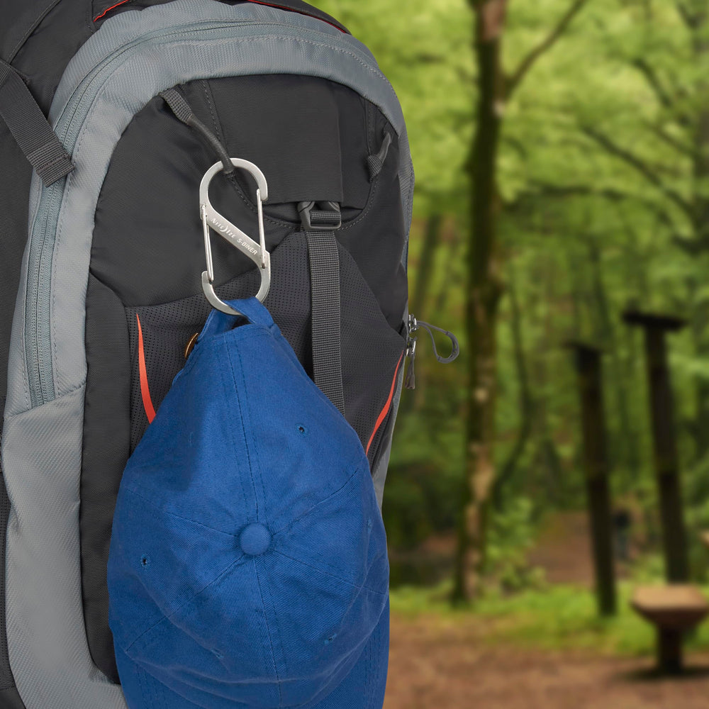 Nite Ize S-Biner size comparison beside coin showing scale and carry convenience