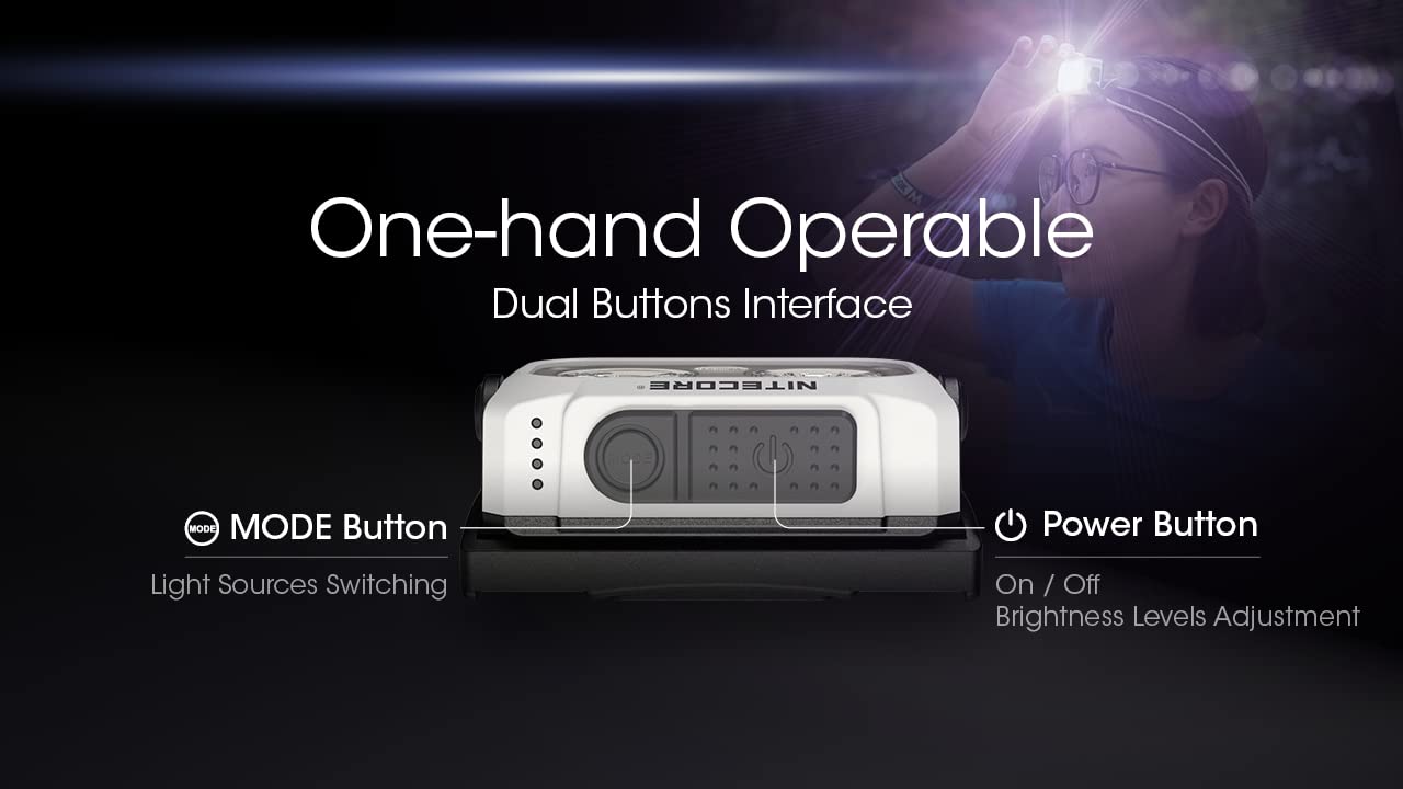 Nitecore NU21 next to a key showing compact size and portability