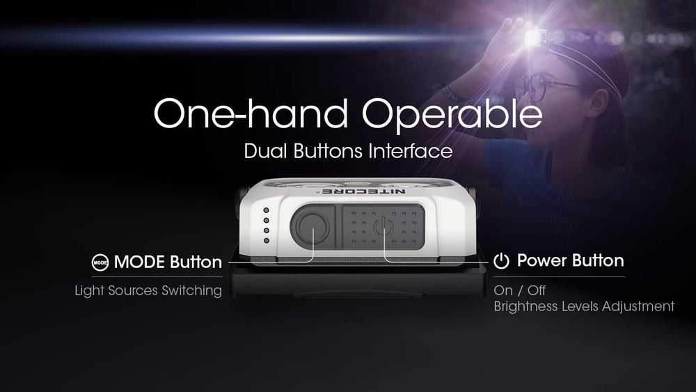Nitecore NU21 next to a key showing compact size and portability