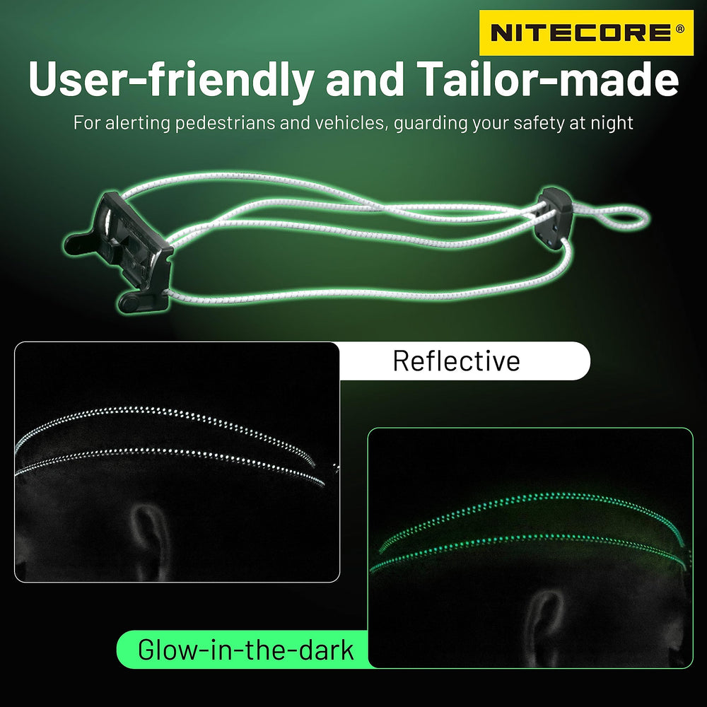 Nitecore NU21 worn by runner on trail highlighting low weight and secure fit