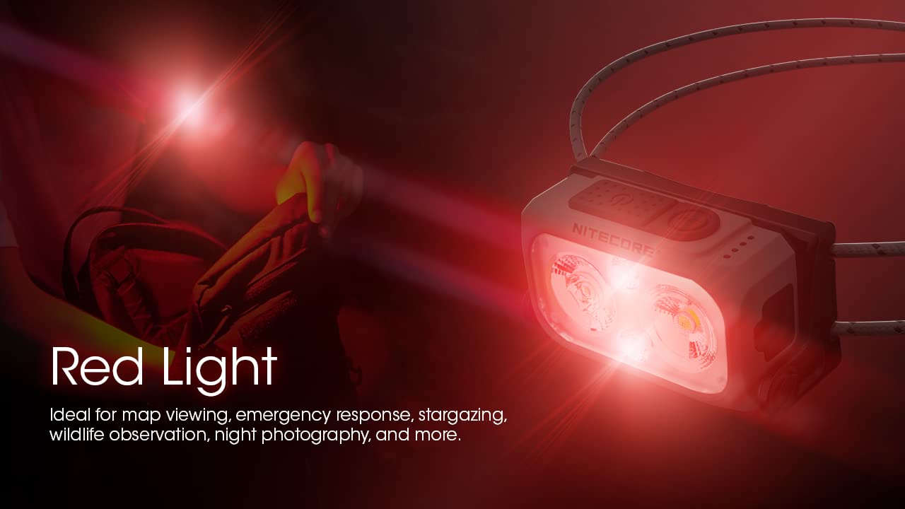 Nitecore NU21 in use on trail running at night improving trail safety