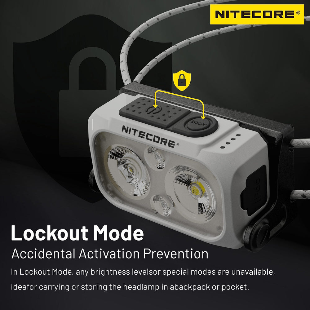 Nitecore NU21 USB-C charging port view showing convenient fast rechargeable design
