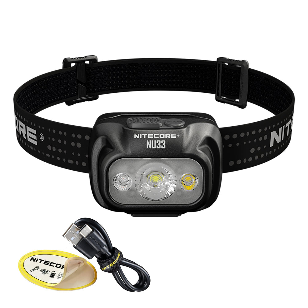 Nitecore NU33 front view showing compact lamp and bright beam benefit visibility