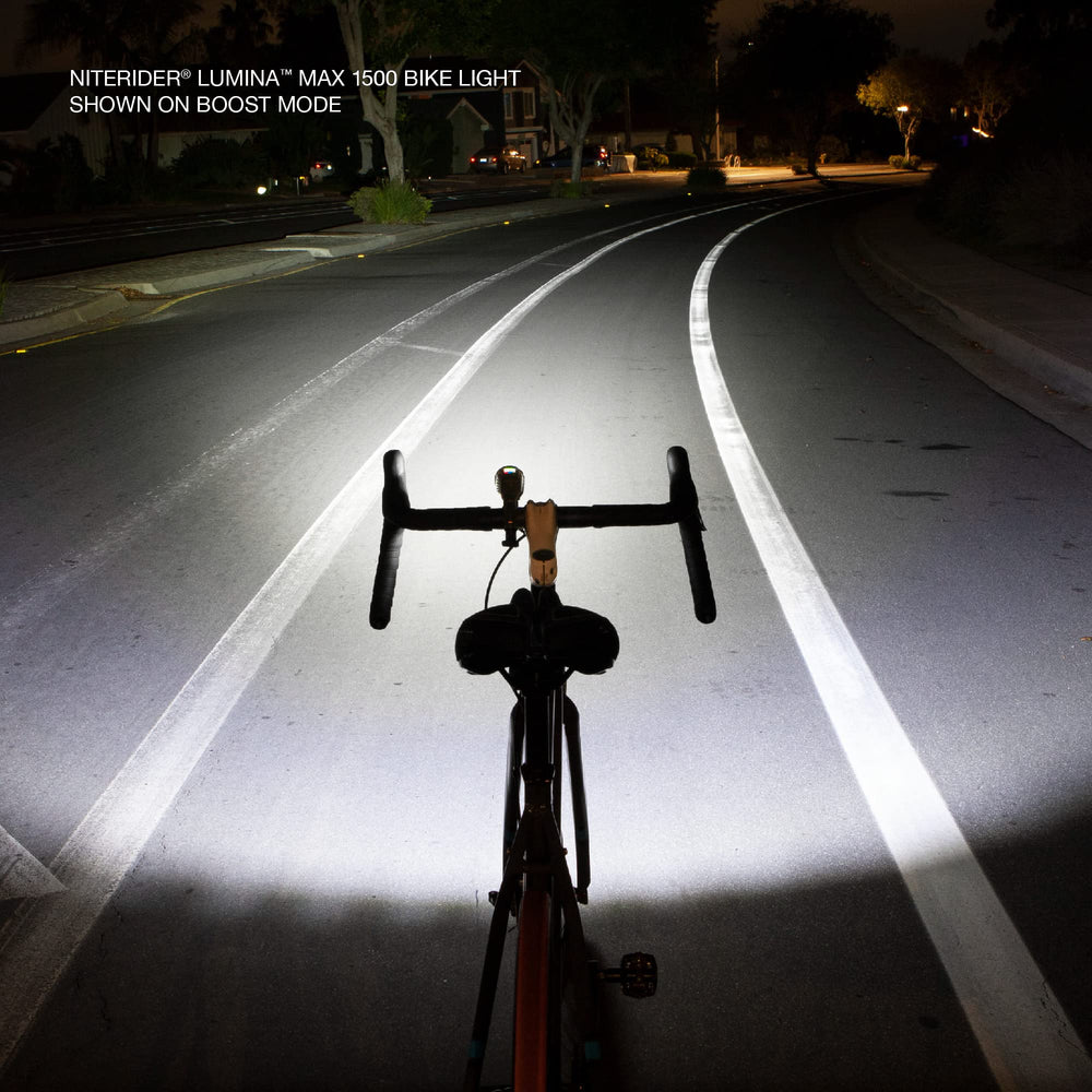 NiteRider Lumina Max on a helmet illustrating lightweight fit and versatility
