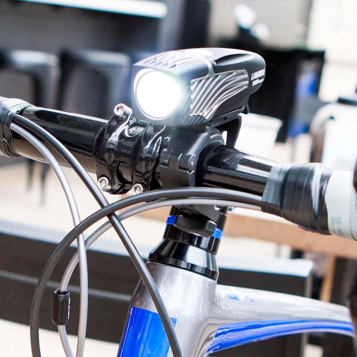 NiteRider Sabre 110 mounted on seatpost highlighting compact rear visibility for safety
