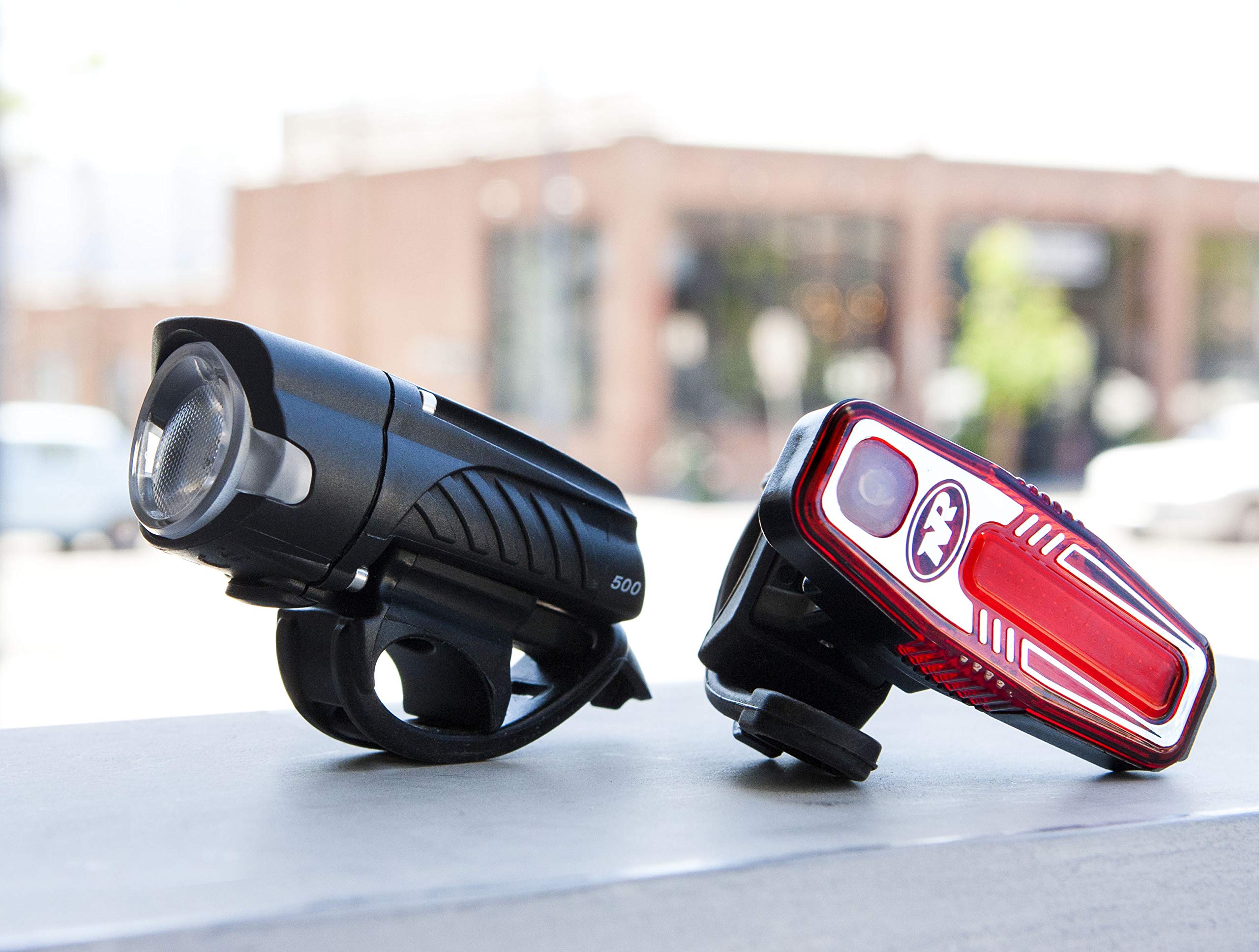 NiteRider Sabre 110 rear view highlighting bright LED array visibility