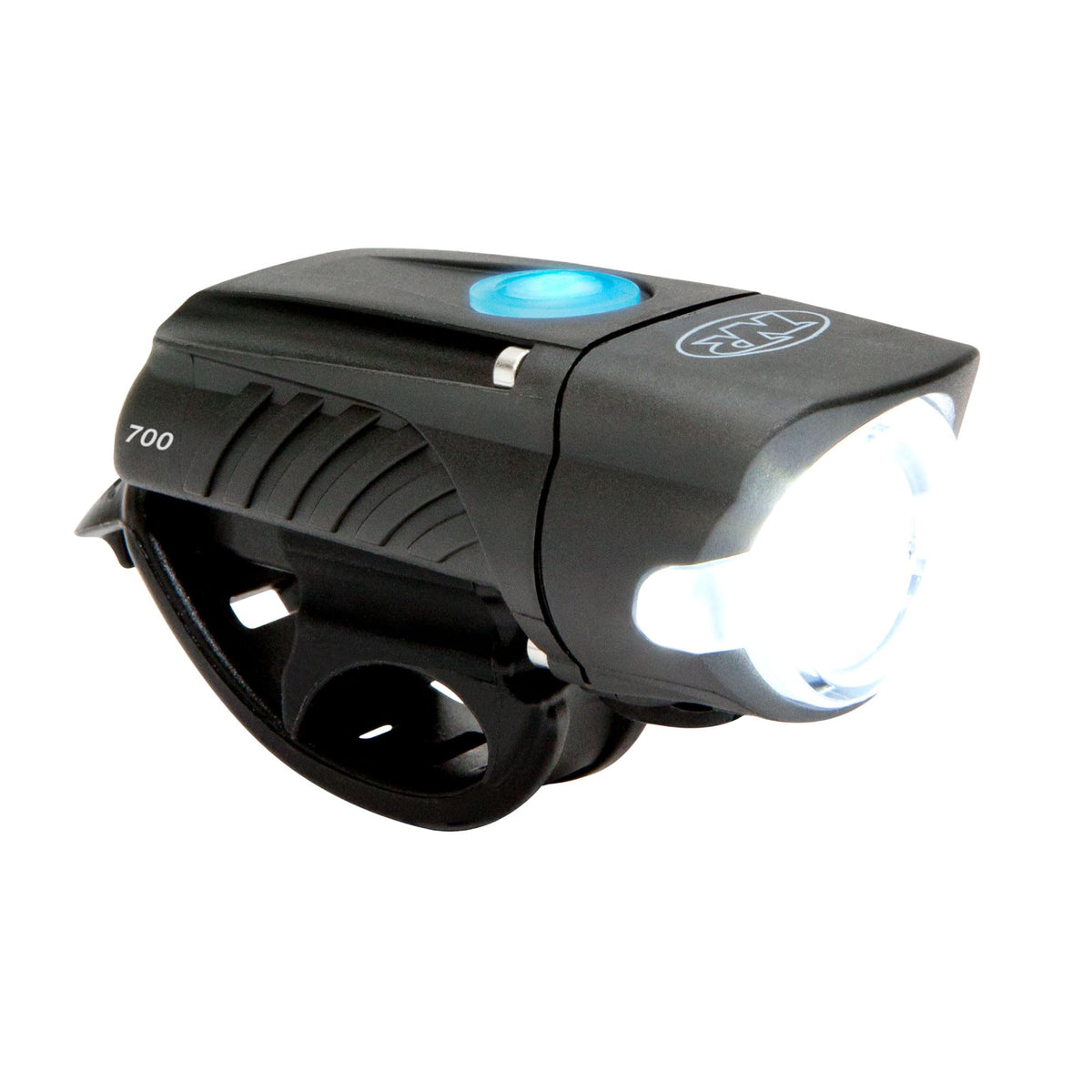 NiteRider Swift 700 front view showing compact shape and bright beam