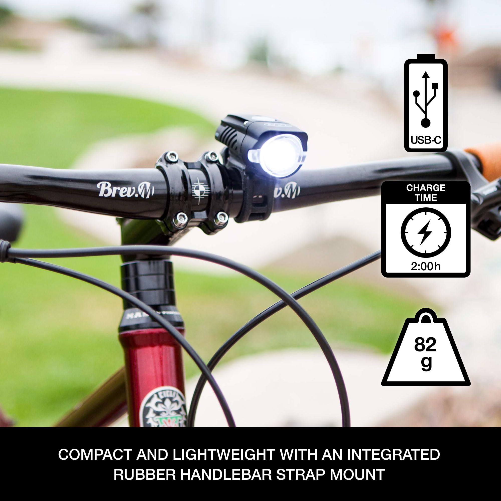 NiteRider Swift 700 mounted on handlebar for quick tool-free installation