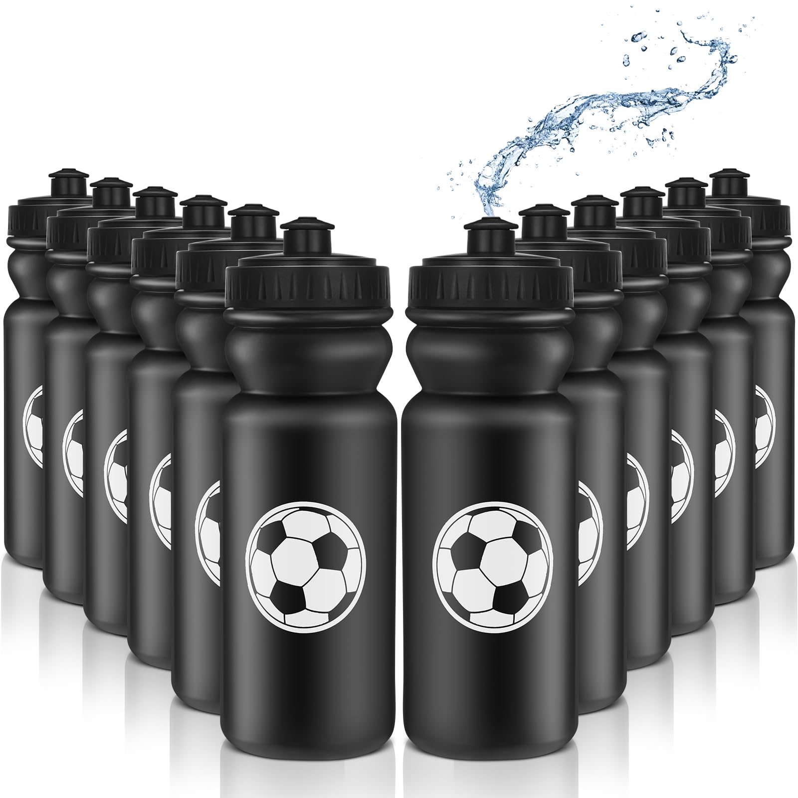 Nitial soccer bottle front view showing clean design and team styling benefit