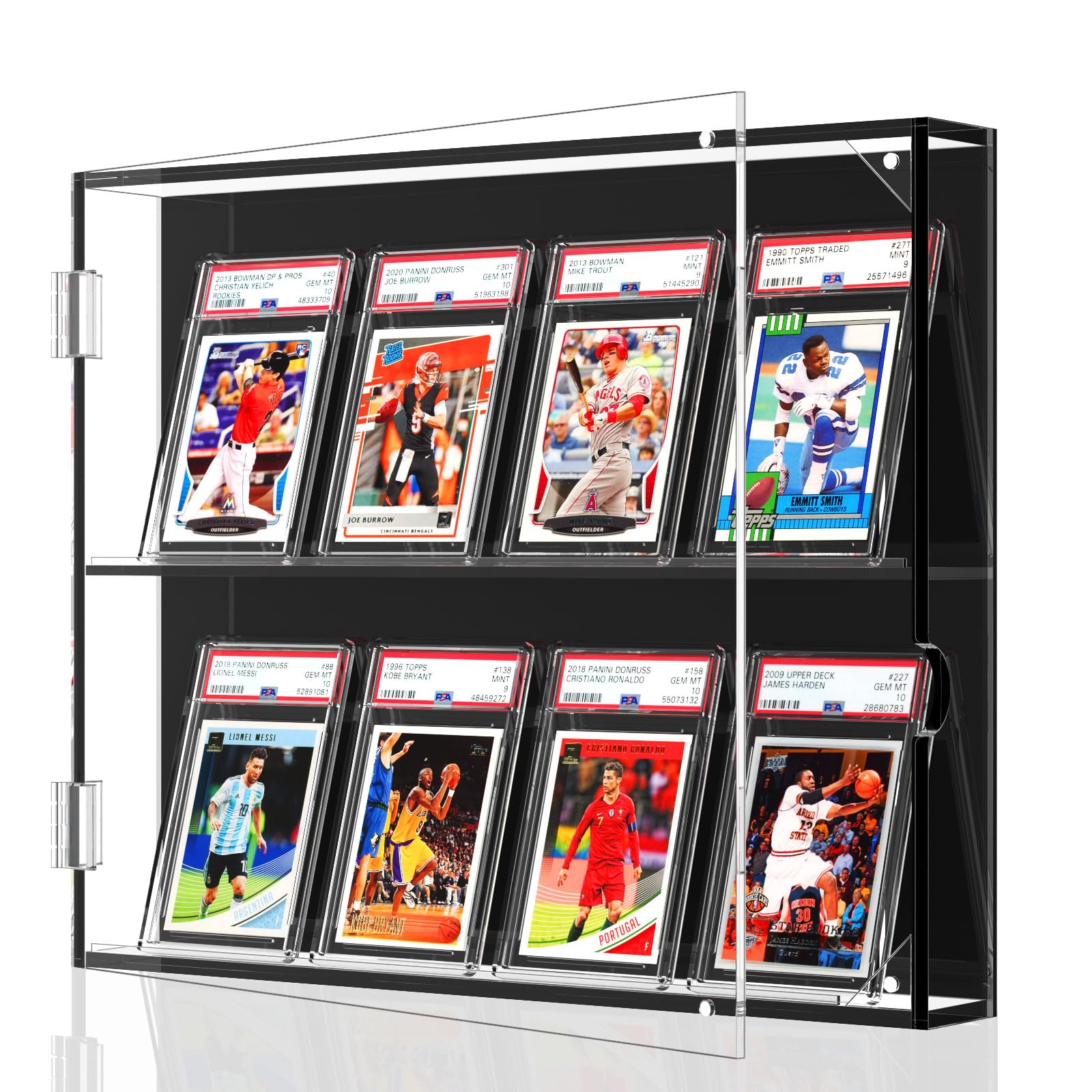 NIUBEE front view clear acrylic case showing display clarity and protection