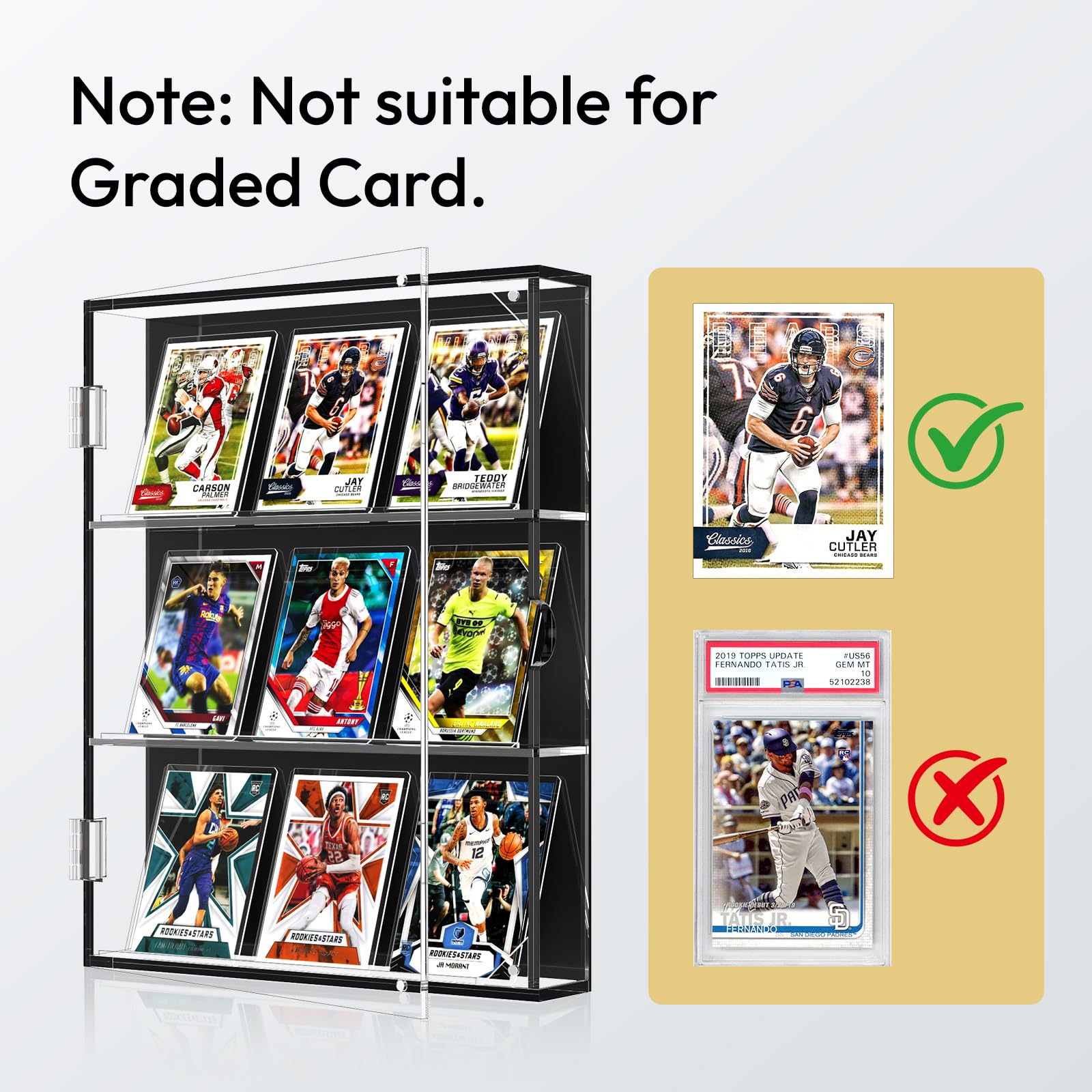 NIUBEE magnetic door open for quick card swaps and easy access benefit