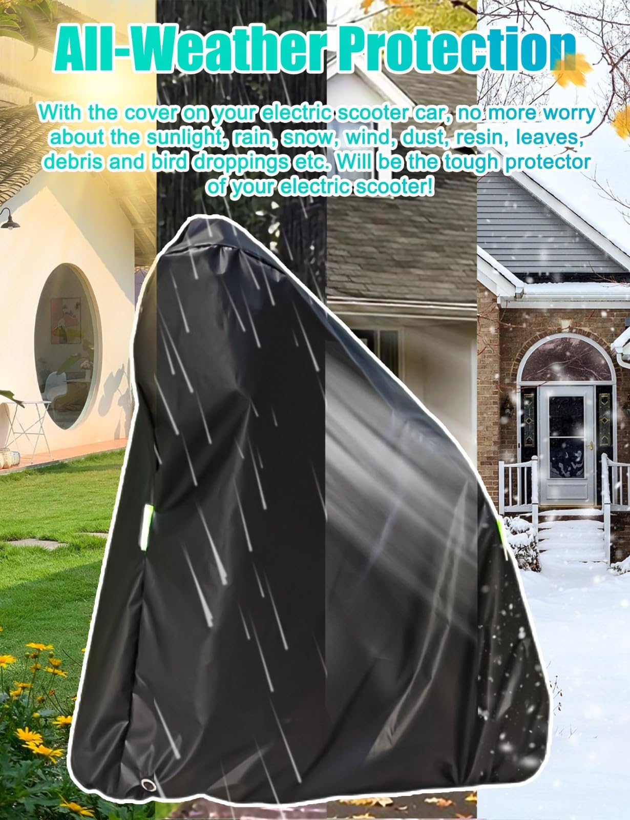 NiuJKun covered scooter side profile demonstrating full top-to-bottom shielding
