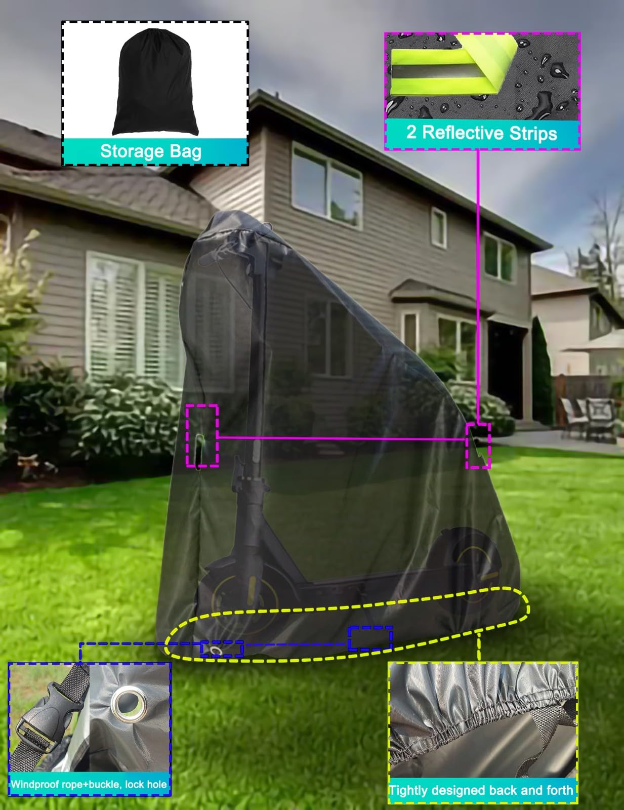 NiuJKun keyhole opening allowing scooter lock use without removing cover