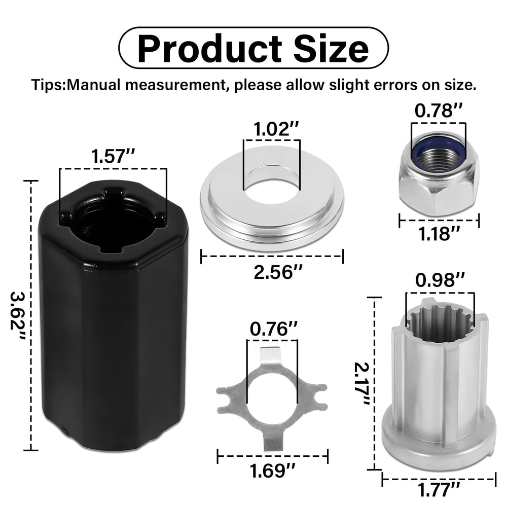 NIULPFZTK close-up of drive sleeve highlighting fit and corrosion resistance