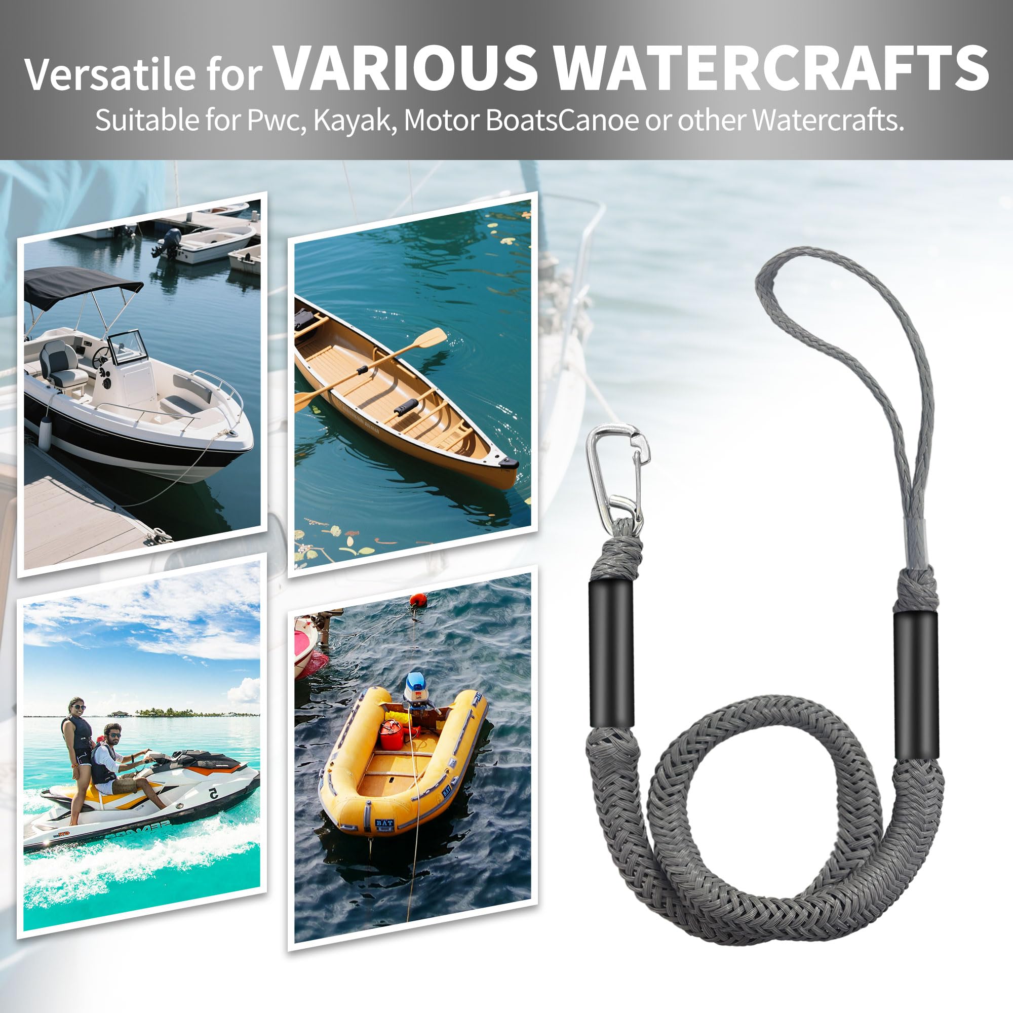 NIUTRIP dock line securing kayak on lake for safe docking
