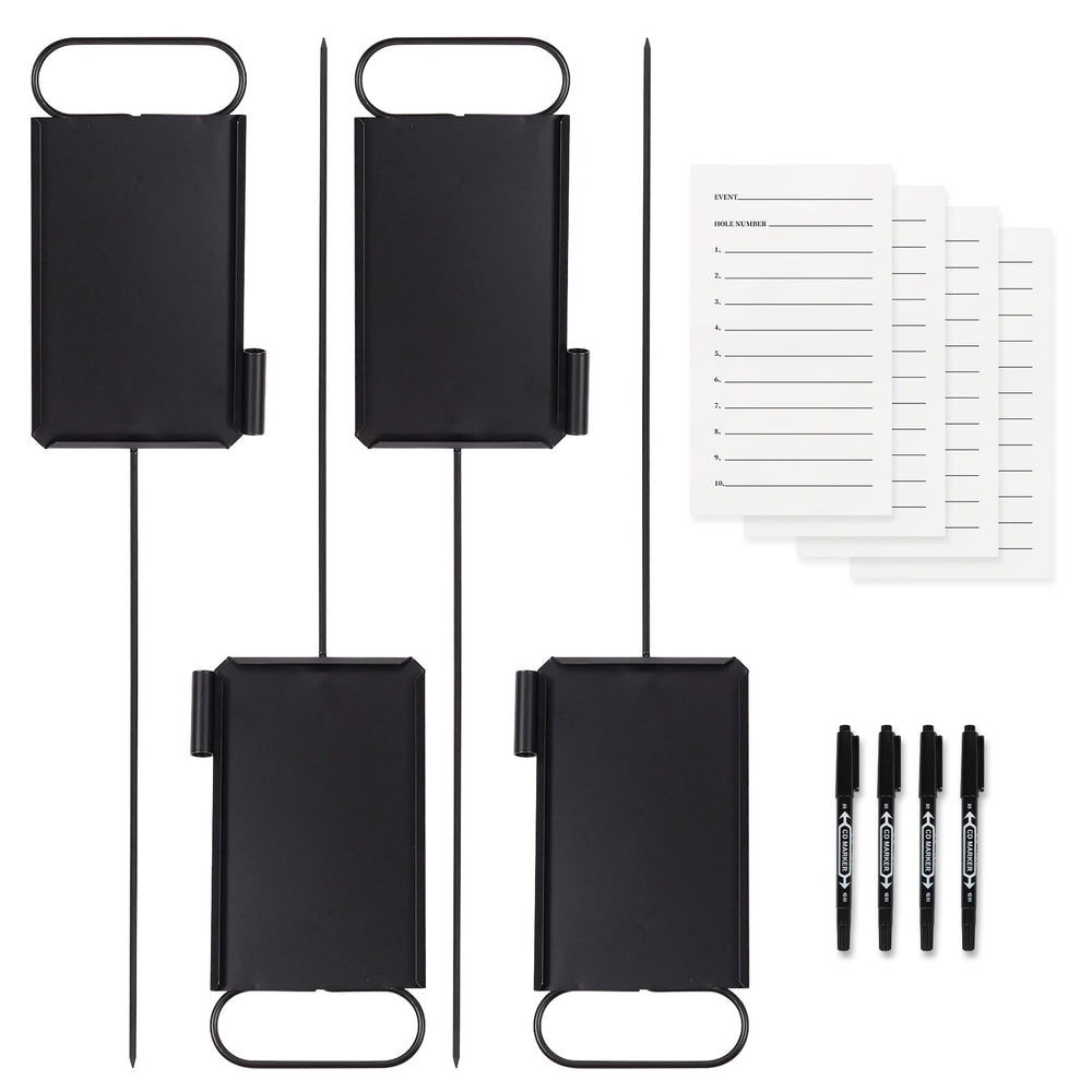 Niyanghome front view of four metal markers — clear organization benefit