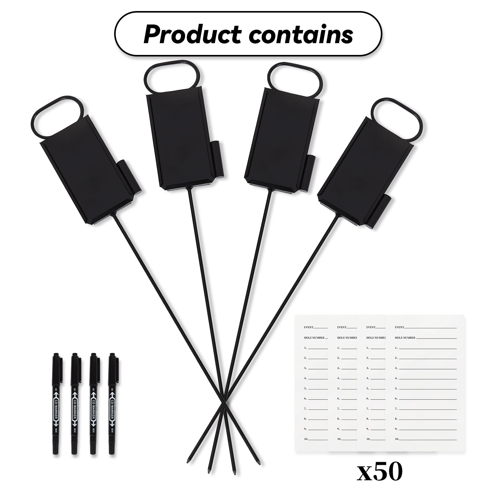 Niyanghome stack of 50 score cards with four pens ready for immediate competition use