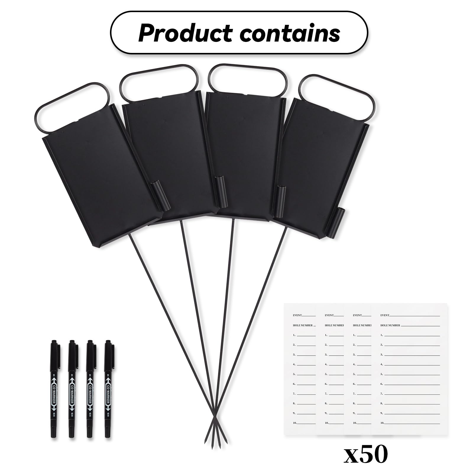 Niyanghome 50 score cards with pens for immediate recording benefit