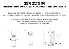 NMIXX light stick held in hand showing size and comfortable ergonomic grip