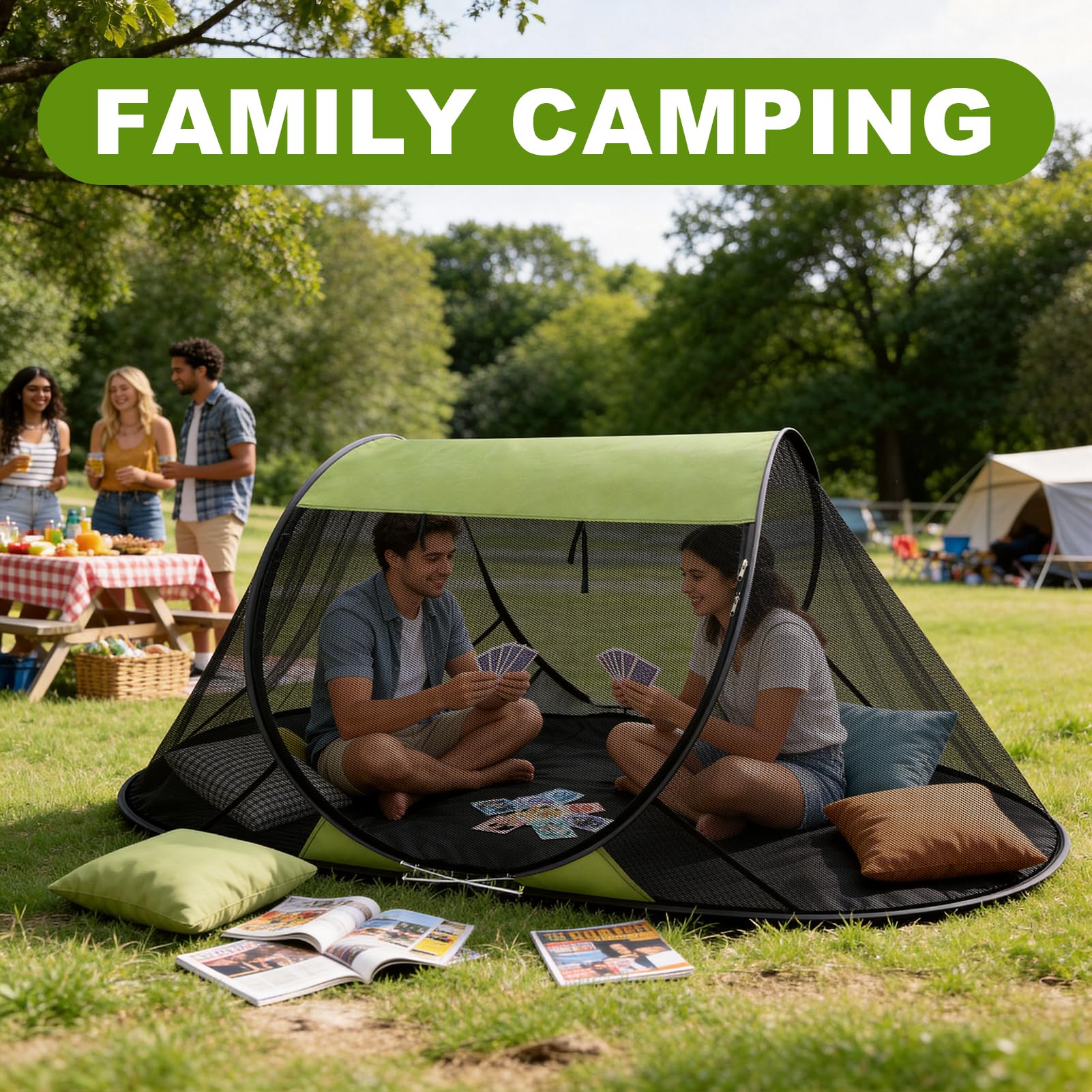 NNG tent placed over a camping cot illustrating cot compatibility