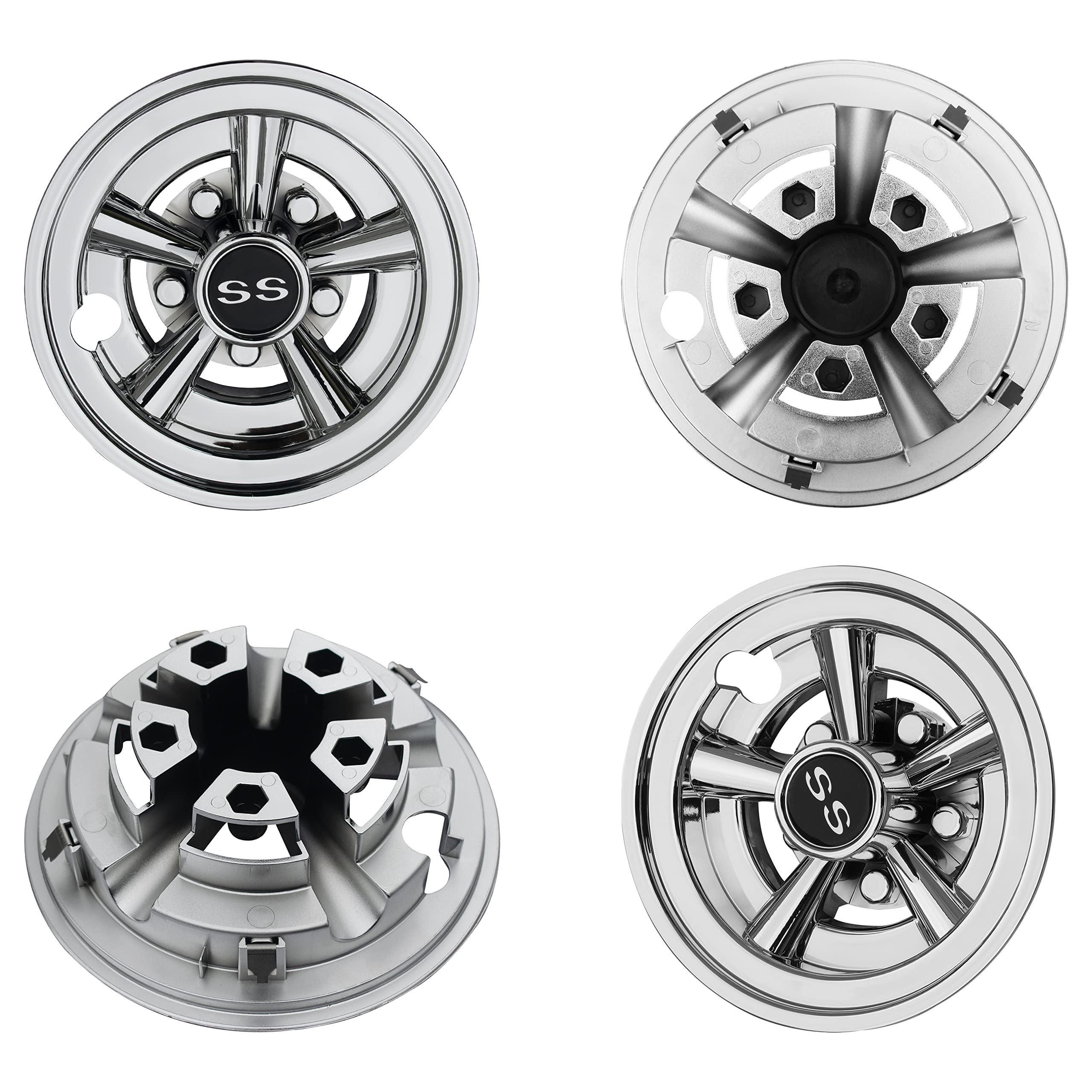 NOKINS close-up of 5-spoke detail highlighting durable chrome-style coating
