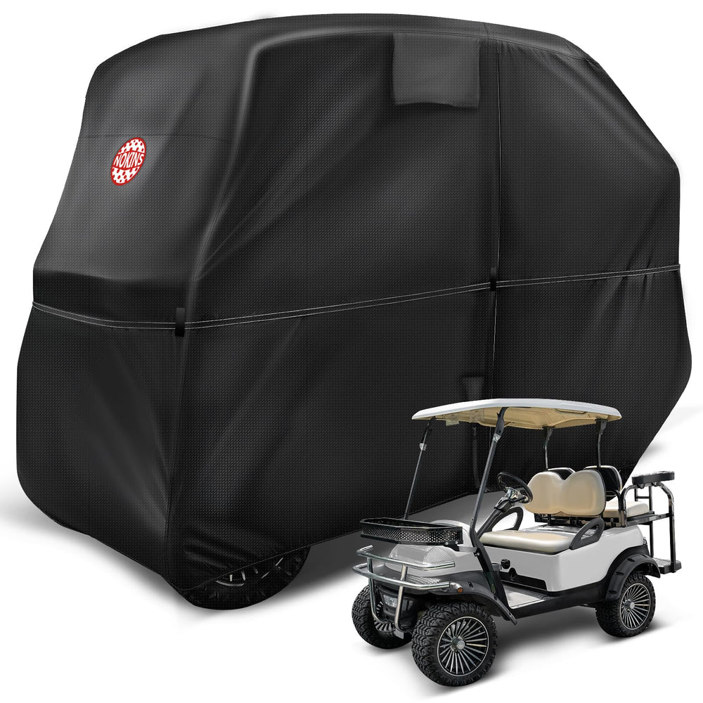 NOKINS front view cover fitted on cart showing full protection and clean appearance